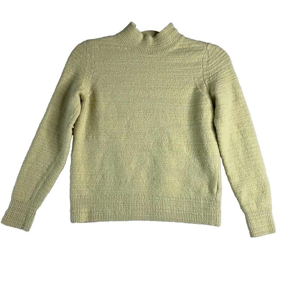 COS Daffodil Yellow Wool Blend Mock Neck Crop‎ Sweater Soft Girl Coquette XS